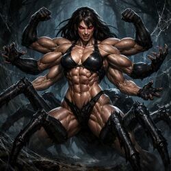 thijsboiii, 1girls, barely_clothed, black_hair, cave