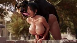 natalia_(jackerman), rex_(jackerman), jackerman, 1animal, 1boy