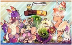 bubble_peach, drill_toadette, fire_daisy, poplin, princess_daisy