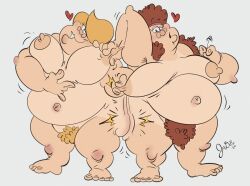jodero, fat, hairy_armpits, hairy_pussy, multiple_girls