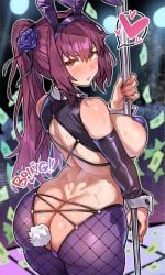 scathach_(fate), fate/grand_order, fate_(series), radishkek, 1girls