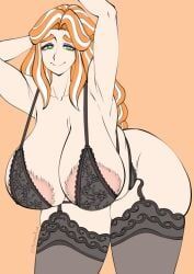 cassandra_(stepyon), stepyon, armpits, arms_up, black_lingerie