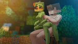 creeper, creeper_(minecraft), creeper_girl_(hornycraft), steve_(minecraft), hornycraftgame