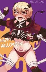 tenma_tsukasa, project_sekai, nefardae, devil_wings, purple_background