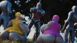 ahim_de_famille, emma_goodall, gia_moran, gokai_pink, gokai_yellow