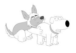 brian_griffin, bullet_(paradise_pd), family_guy, magzol, 2boys
