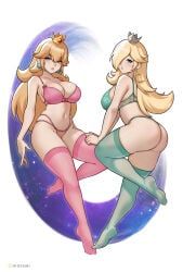 princess_peach, princess_rosalina, mario_(series), nintendo, hioyami