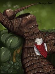 plague_knight_(trench_crusade), trench_crusade, armor, armored_female, arms_behind_head