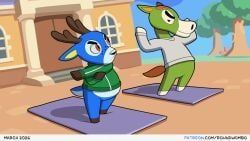 bam_(animal_crossing), buck_(animal_crossing), animal_crossing, nintendo, roundwombo