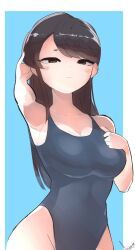 komi_shouko, komi-san_wa_komyushou_desu, akisas99, 1girls, arm_behind_head