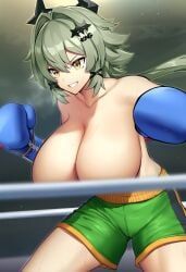 caesar_king_(zenless_zone_zero), zenless_zone_zero, brutoaimage, 1girls, boxing