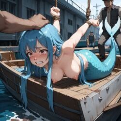 asnoble, 1girl, 3boys, aroused, attached