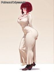 arima_kana, oshi_no_ko, odysseyai, 1girl, alternate_breast_size