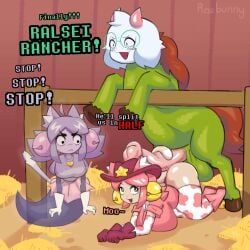 irritable_ghost_(deltarune), mad_mew_mew, mew_mew_(undertale), pink_(deltarune), ralsei