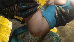lara_croft, lara_croft_(legacy_of_atlantis), lara_croft_(survivor), lizardman_(warhammer_fantasy), saurus