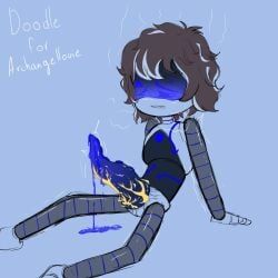 oc, murder_drones, pachinsfw, big_penis, blue_cum