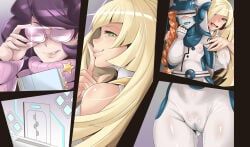 elio_(pokemon), hau_(pokemon), lusamine_(pokemon), nihilego, ultra_recon_squad
