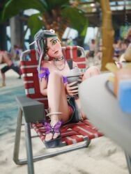 background_characters, beach_bomber, crystal_(fortnite), drift_(fortnite), helsie_(fortnite)