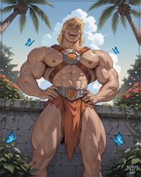 he-man, masters_of_the_universe, musclesboyart, barbarian, blonde_hair