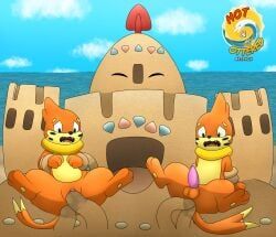 buizel, generation_4_pokemon, generation_7_pokemon, palossand, pokemon_(species)