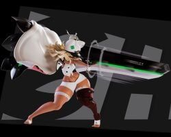 ramlethal_valentine, guilty_gear, guilty_gear_strive, carro3dsculpts, amber_eyes
