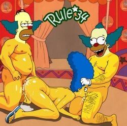 homer_simpson, krusty_the_clown, marge_simpson, the_simpsons, terry_lobo