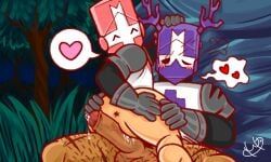 blacksmith_(castle_crashers), pink_knight, castle_crashers, boiledhotdog, ambiguous_gender