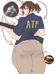 fedgal_(littleclevie), littleclevie, 1girls, amazonian, armed