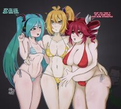 akita_neru, gordon_freeman, hatsune_miku, kasane_teto, triple_baka_(vocaloid)
