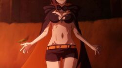 shaula_(re:zero), re:zero_kara_hajimeru_isekai_seikatsu, 1girls, arms_open, bare_midriff
