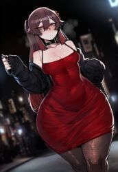 hu_tao_(genshin_impact), genshin_impact, cr00wy, 1girls, breasts