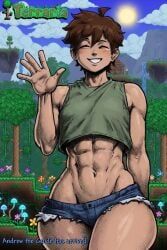 guide_(terraria), terraria, ozzy123, 1boy, athletic