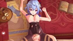 aether_(genshin_impact), ganyu_(genshin_impact), ganyu_(twilight_blossom)_(genshin_impact), genshin_impact, hoyoverse