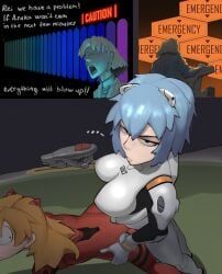 akagi_ritsuko, asuka_langley_sohryu, ayanami_rei, plugsuit_(evangelion), rei_ayanami