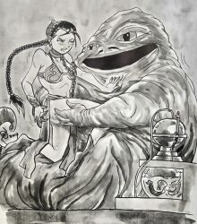 jabba_the_hutt, princess_leia_organa, slave_leia, lucasfilm, return_of_the_jedi
