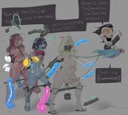 kris_(deltarune), ralsei, spamton_g_spamton, susie_(deltarune), deltarune