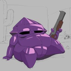 crystal_(nuclear_throne), nuclear_throne, evergreenplate, 1girls, black_eyes