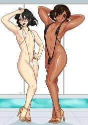 loggus_doggus, 2boys, 2femboys, black-haired_male, black_eyeshadow