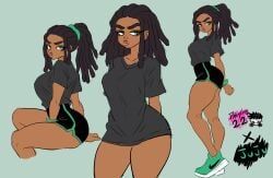 oc, rox_(badjujuarts), dreyeko22, 1girl, 1girls