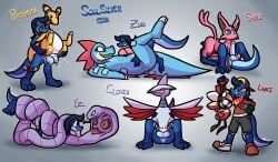 ampharos, arbok, eeveelution, espeon, feraligatr