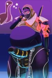 1boy, android, ball_gut, ballgut, belly