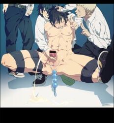 original_character, original, honya_lala, 4boys, anal