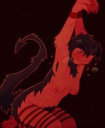 >_<, anthro, arm_tuft, armpit_hair, arms_tied