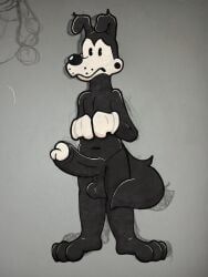 bendy_and_the_ink_machine, anthro, ball_tuft, balls, barefoot