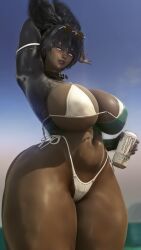 viera, monster_energy, feralt0nin, big_breasts, bikini