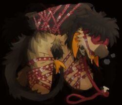 mythology, anthro, ball_gag, bdsm, blindfold
