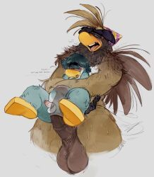 sam_the_sasquatch, sasquatch, club_penguin, duckbrained, abdominal_bulge