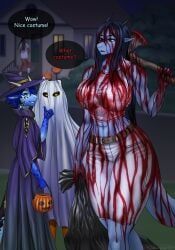 amber_(eliana-asato), aoiro_(eliana-asato), halloween, holidays, mythology
