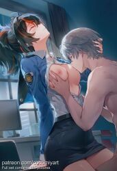 zhu_yuan, zenless_zone_zero, cocomiyart, 1boy, 1girl