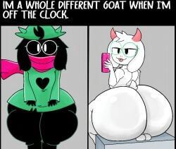 ralsei, ralsei_with_black_fur, ralsei_with_white_fur, deltarune, furu_flami